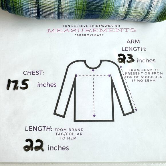 Abercrombie & Fitch Women Plaid Flannel Studded Button Front Shirt Green Size XS - Picture 12 of 12